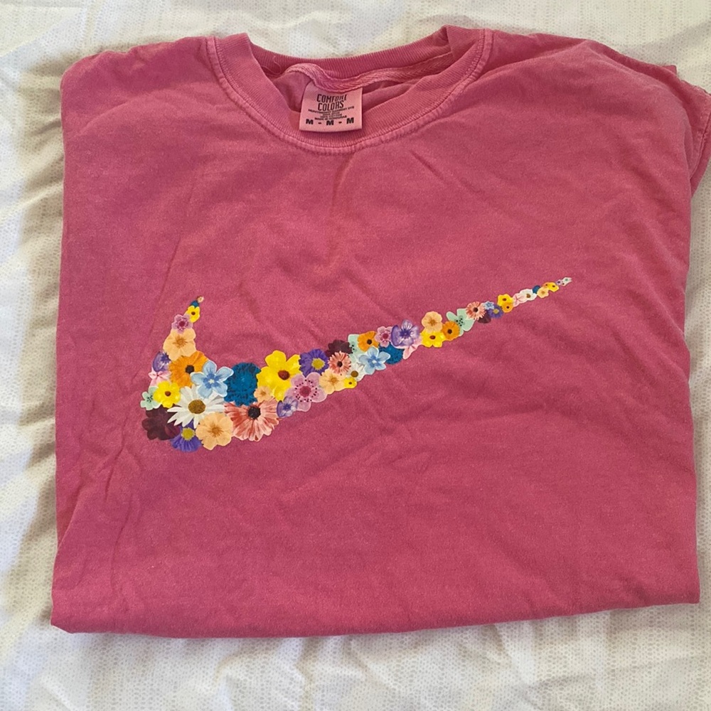 Custom pink Nike shirt, size medium